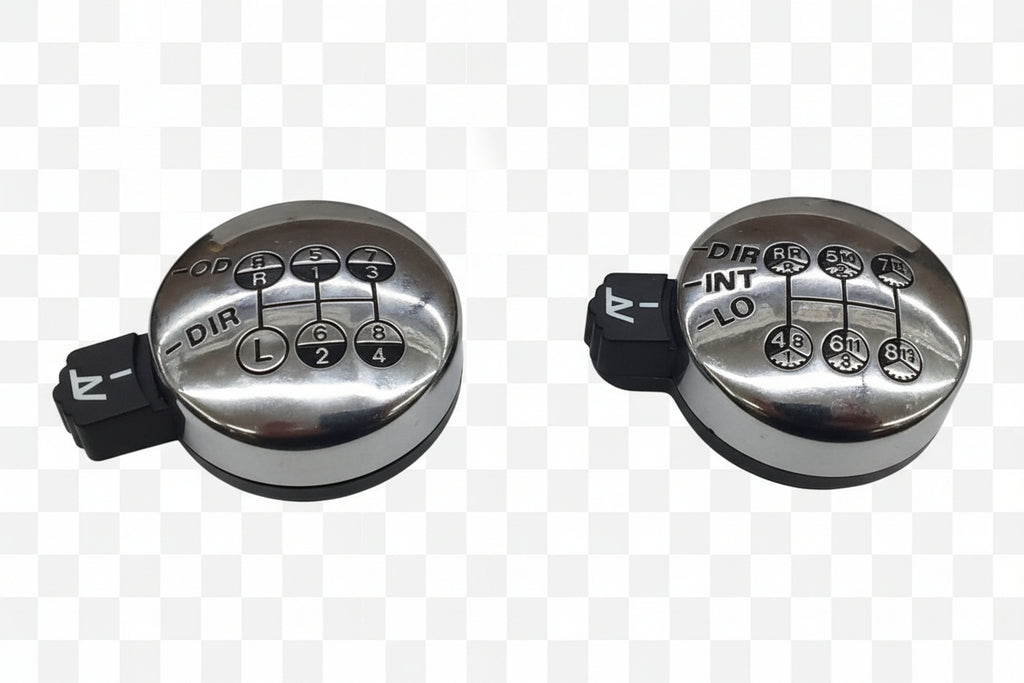 GEAR KNOBS, 12 SPEED, 18 SPEED, OLD STYLE 13SPEED CHROME & ROADRANGER PUSH/PULL