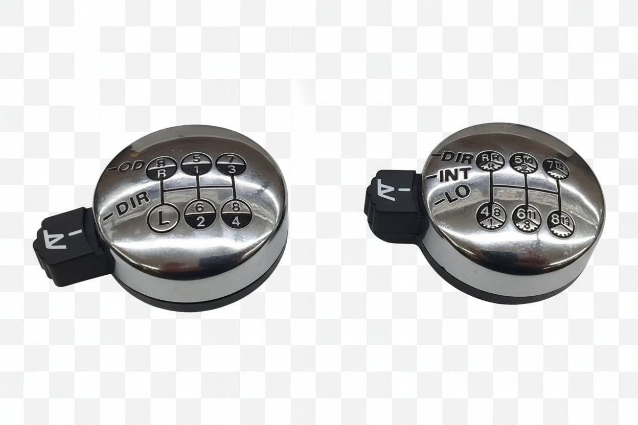 GEAR KNOBS, 12 SPEED, 18 SPEED, OLD STYLE 13SPEED CHROME & ROADRANGER PUSH/PULL