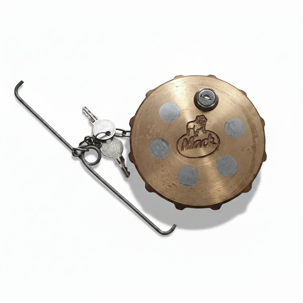 BRASS FUEL CAPS, LOCKABLE