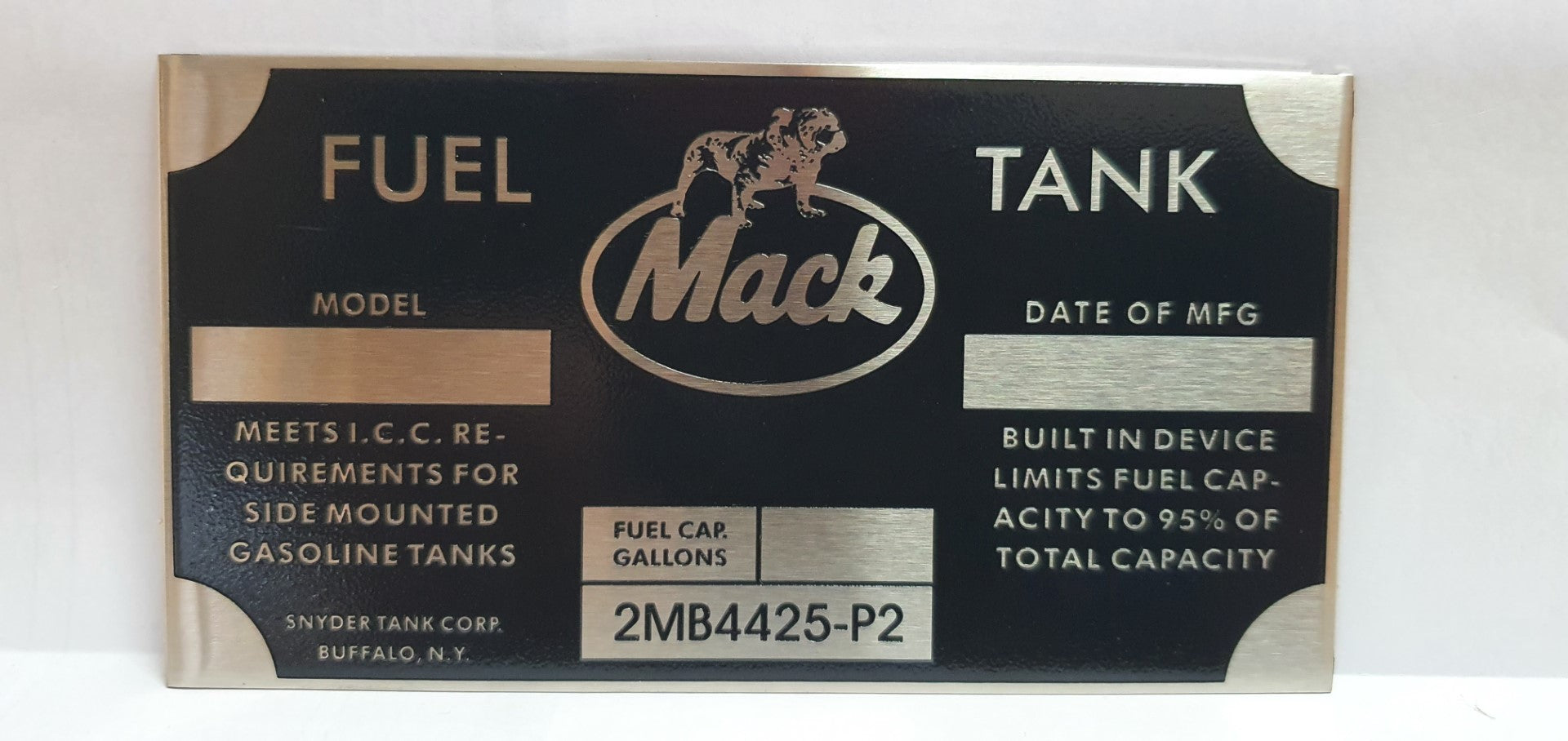 Fuel Tank ID Tags